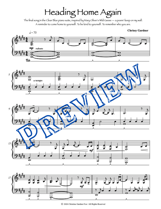 Heading Home Again - Sheet Music