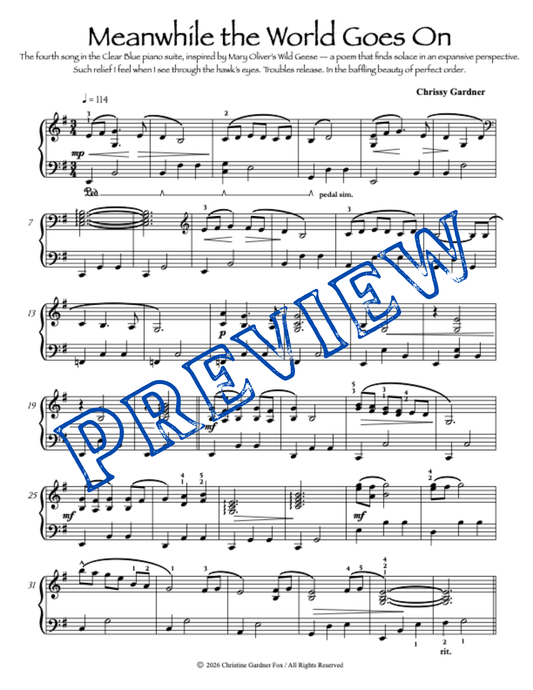 Meanwhile the World Goes On - Sheet Music